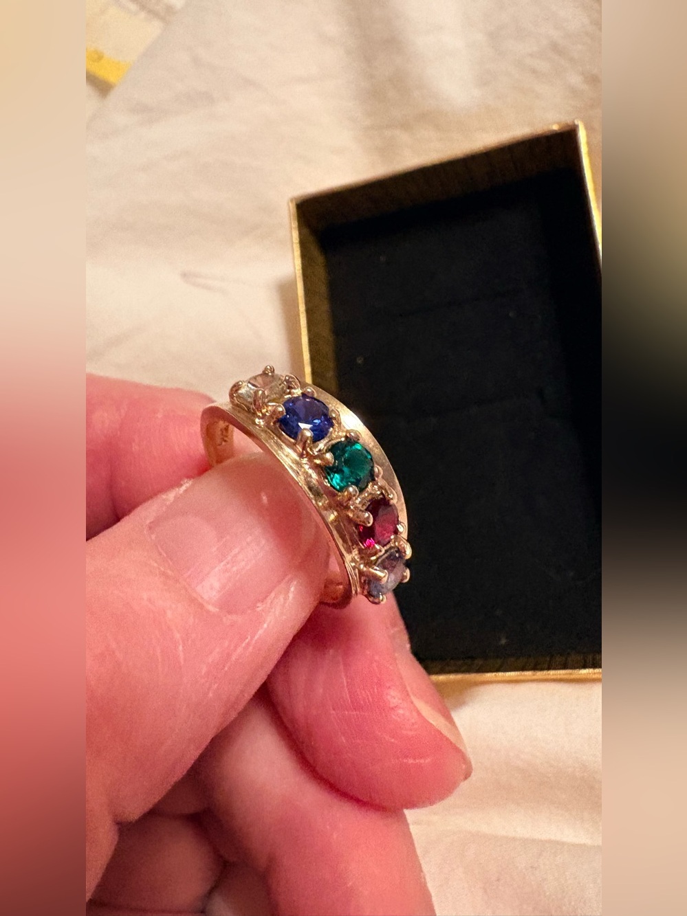 14K Gold Mothers Ring Romans